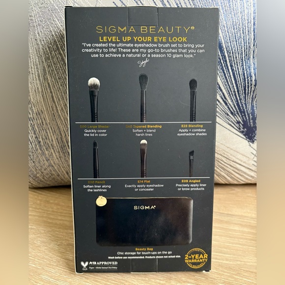 Sigma Shayla Mitchell Brush Set E60 E40 E25 E30 E14 E09 - Makeup Bag - NIB - Picture 5 of 8
